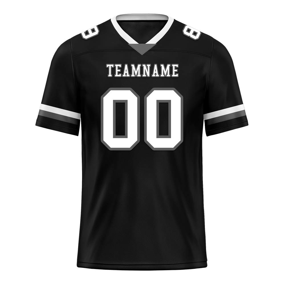 Custom Black Classic Style White Personalized Authentic Football Jersey FBJ02-bc0f00a