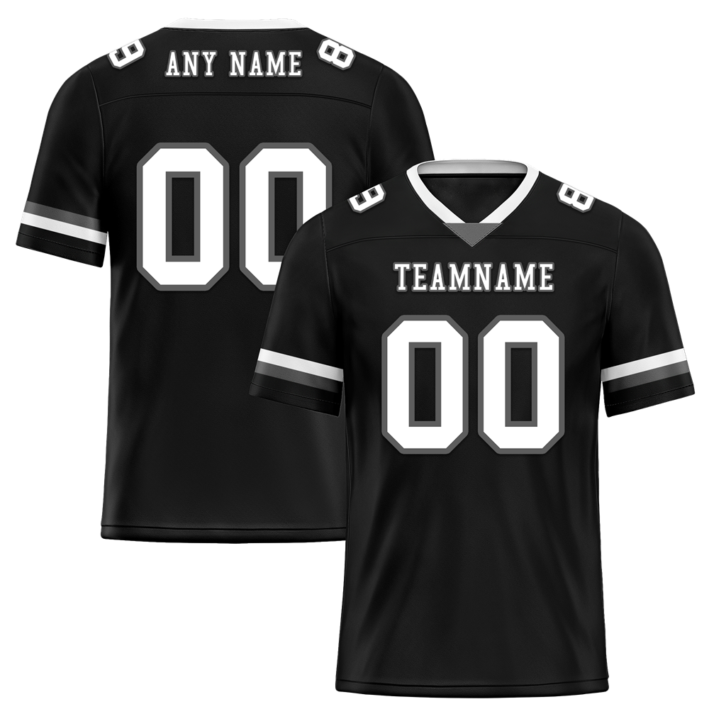 Custom Black Classic Style White Personalized Authentic Football Jersey FBJ02-bc0f00a