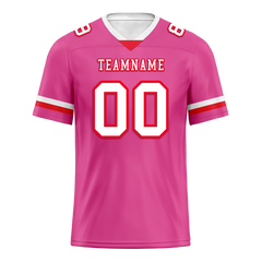 Custom Pink Classic Style White Personalized Authentic Football Jersey FBJ02-bc0f00b