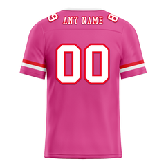 Custom Pink Classic Style White Personalized Authentic Football Jersey FBJ02-bc0f00b