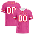 Custom Pink Classic Style White Personalized Authentic Football Jersey FBJ02-bc0f00b