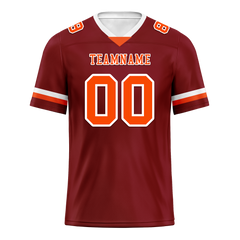 Custom Brown Classic Style Orange Personalized Authentic Football Jersey FBJ02-bc0f00d