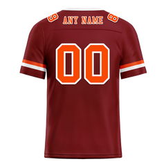 Custom Brown Classic Style Orange Personalized Authentic Football Jersey FBJ02-bc0f00d