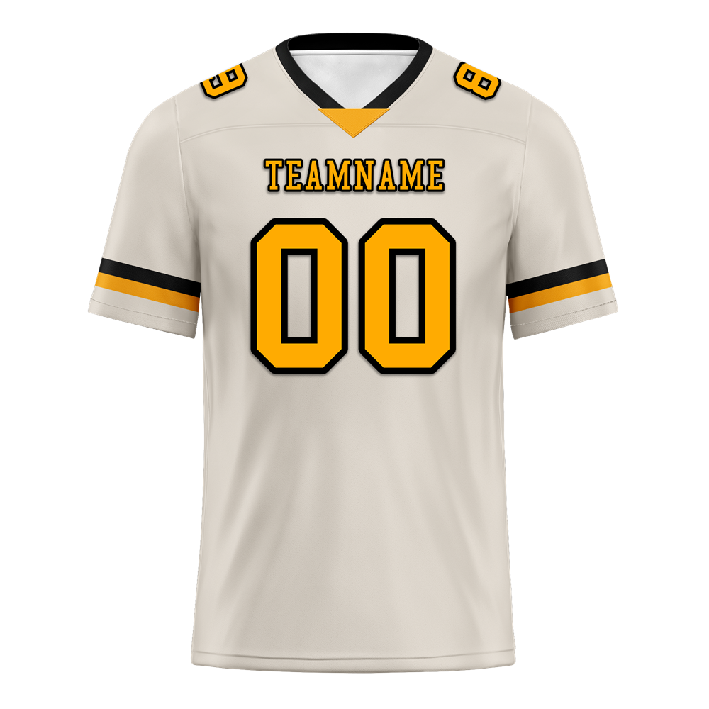 Custom Grey Classic Style Yellow Personalized Authentic Football Jersey FBJ02-bc0f00e