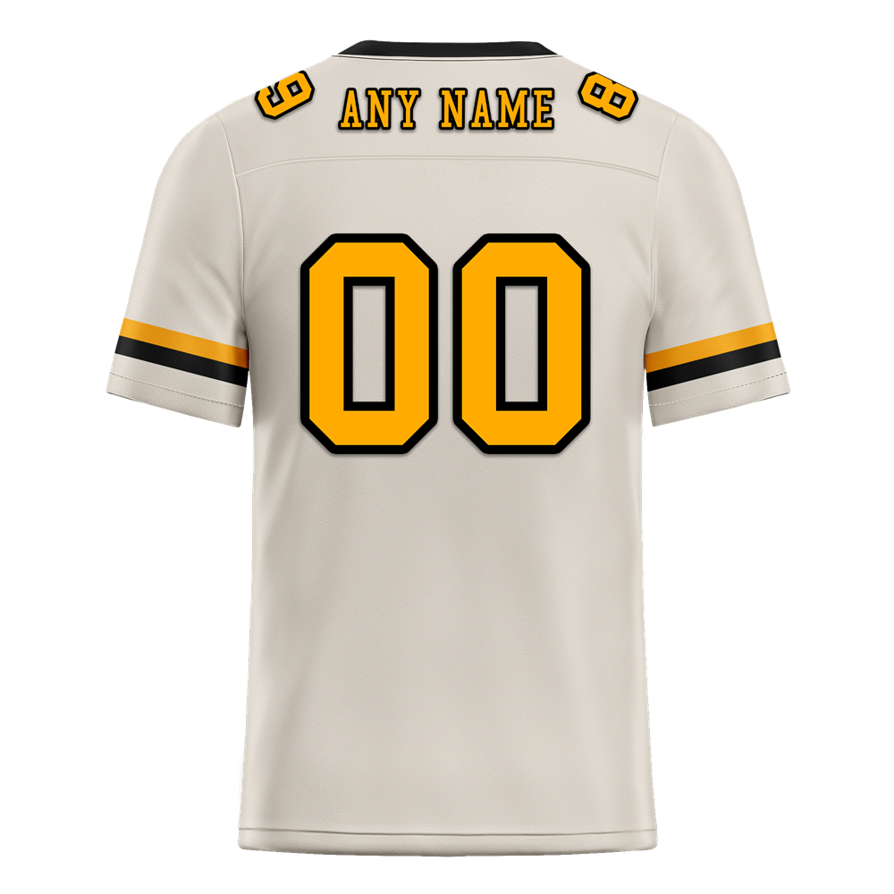 Custom Grey Classic Style Yellow Personalized Authentic Football Jersey FBJ02-bc0f00e