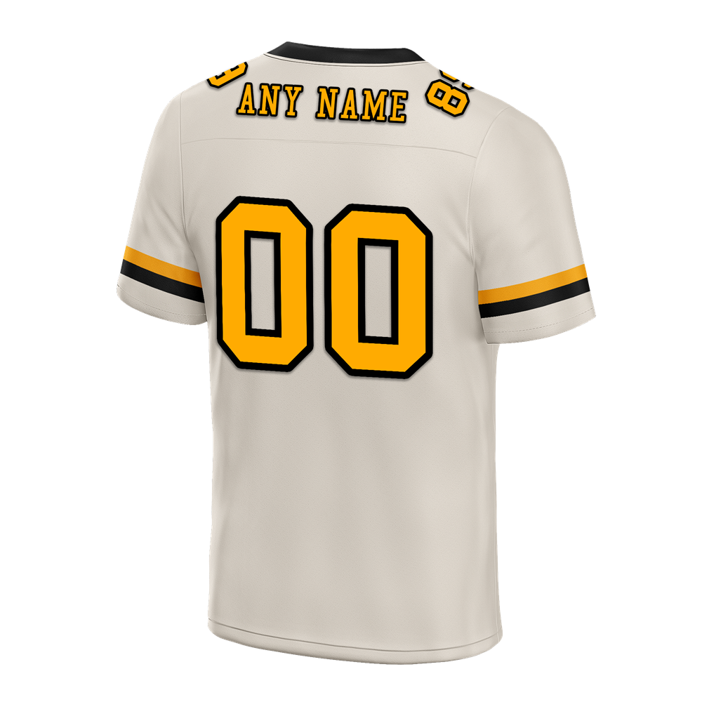 Custom Grey Classic Style Yellow Personalized Authentic Football Jersey FBJ02-bc0f00e