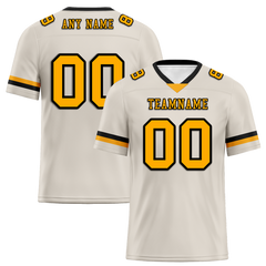 Custom Grey Classic Style Yellow Personalized Authentic Football Jersey FBJ02-bc0f00e