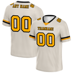 Custom Grey Classic Style Yellow Personalized Authentic Football Jersey FBJ02-bc0f00e