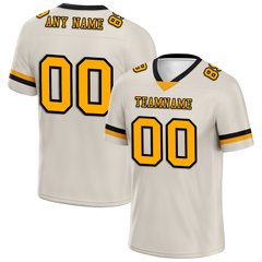 Custom Grey Classic Style Yellow Personalized Authentic Football Jersey FBJ02-bc0f00e