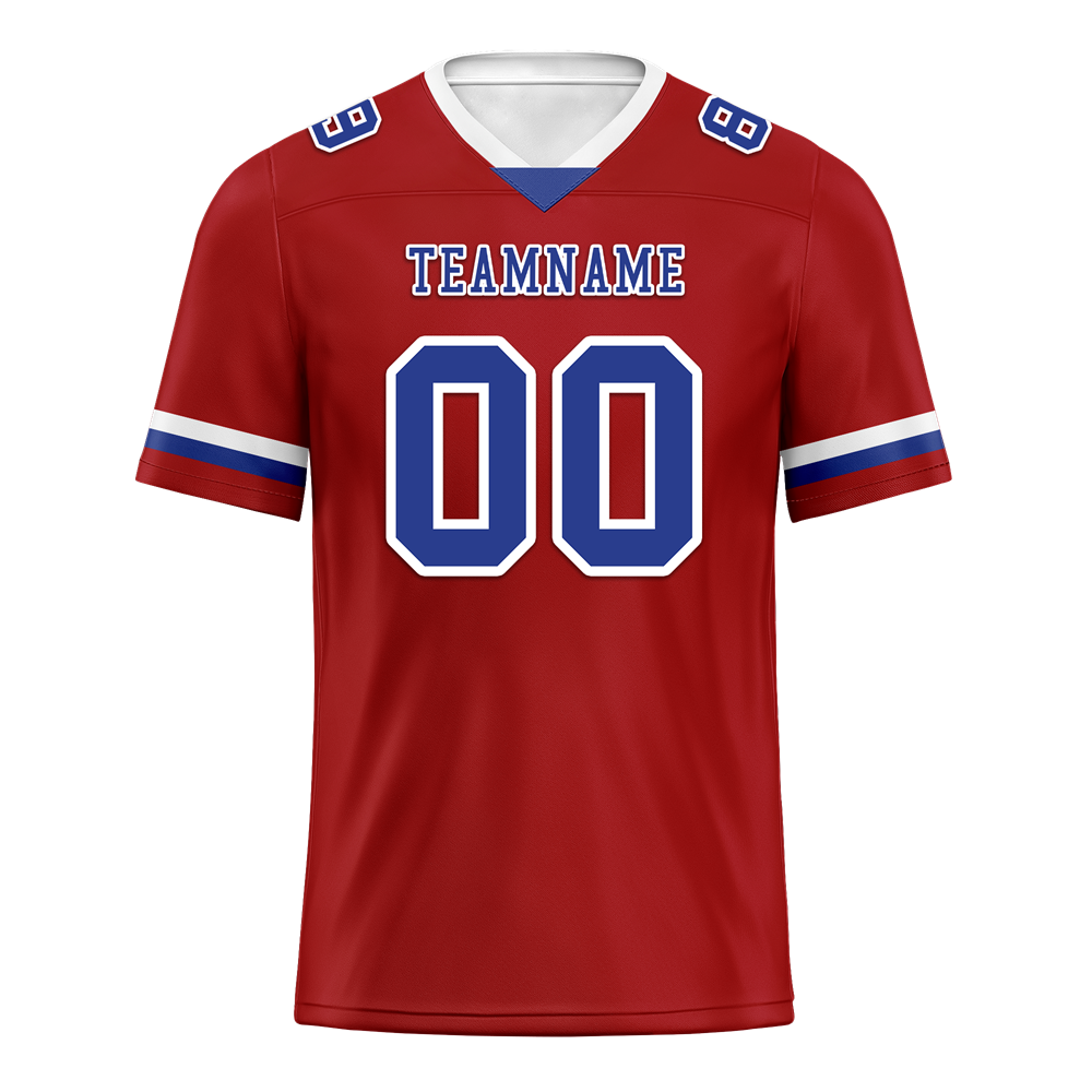 Custom Brown Classic Style Blue Personalized Authentic Football Jersey FBJ02-bc0f00f