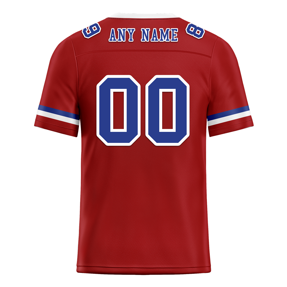 Custom Brown Classic Style Blue Personalized Authentic Football Jersey FBJ02-bc0f00f