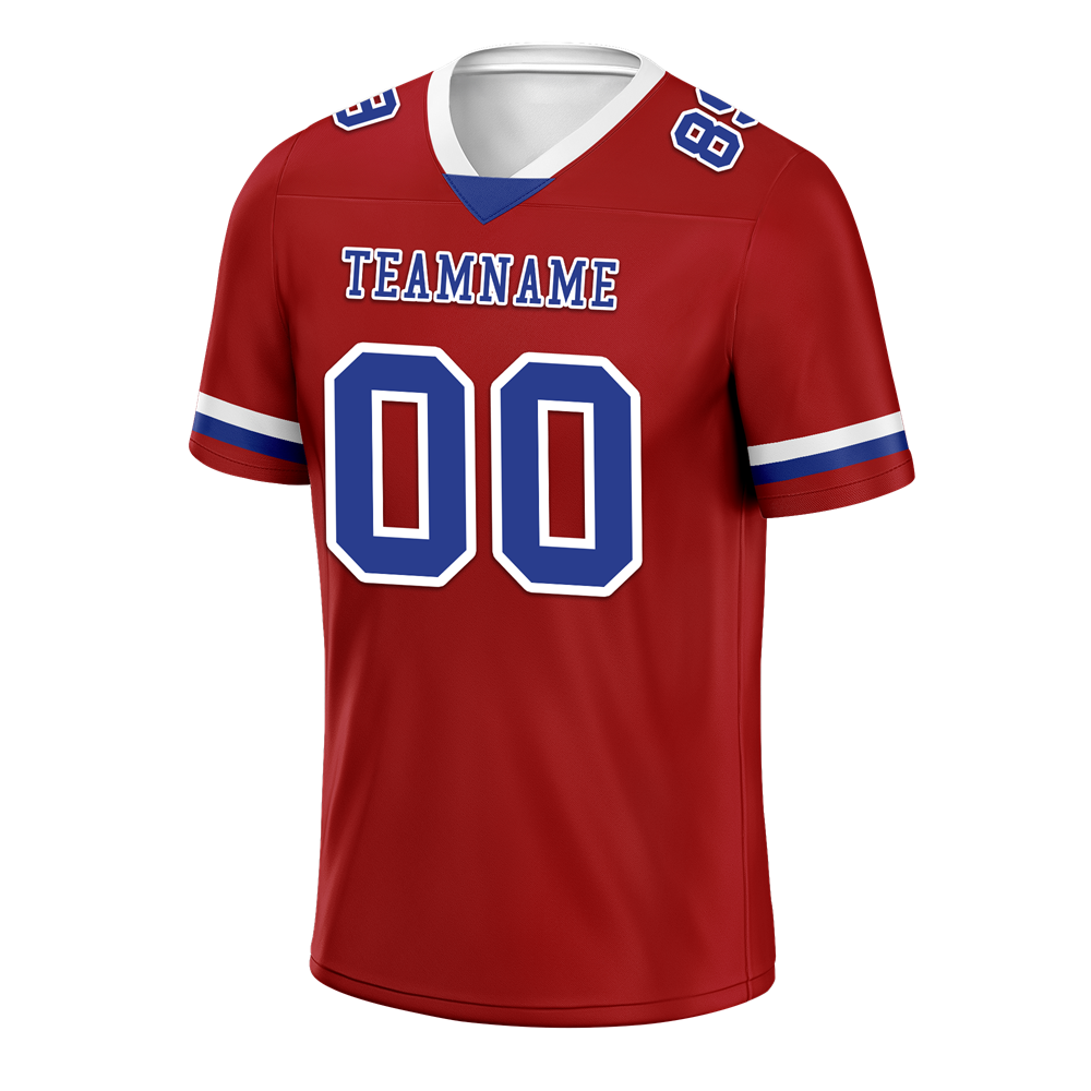 Custom Brown Classic Style Blue Personalized Authentic Football Jersey FBJ02-bc0f00f