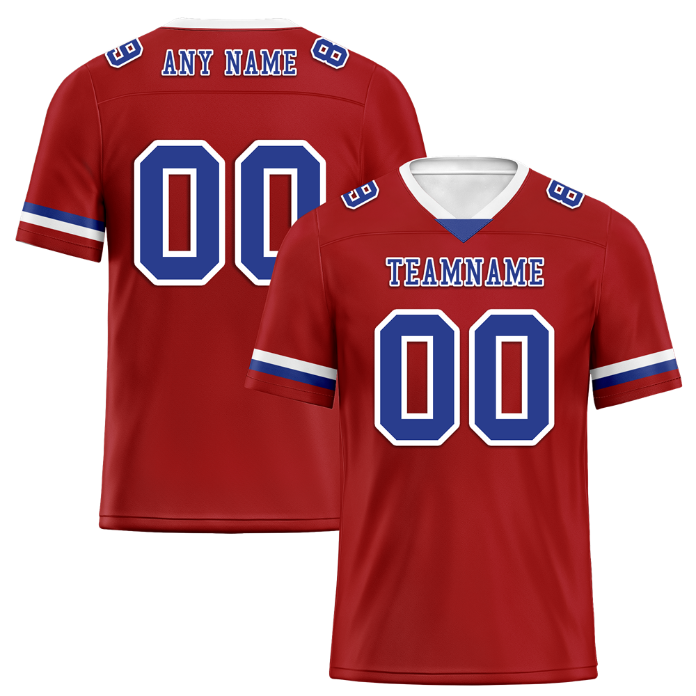 Custom Brown Classic Style Blue Personalized Authentic Football Jersey FBJ02-bc0f00f