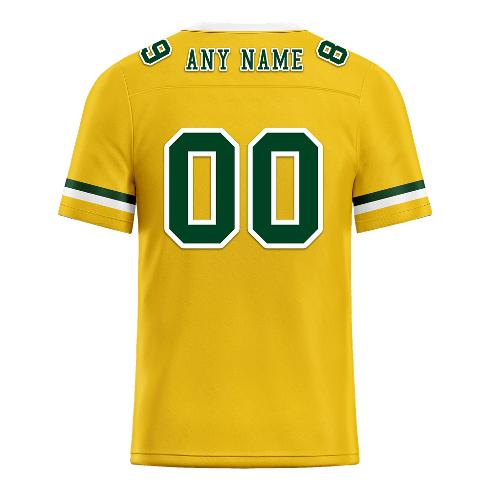 Custom Yellow Classic Style Green Personalized Authentic Football Jersey FBJ02-bc0f007