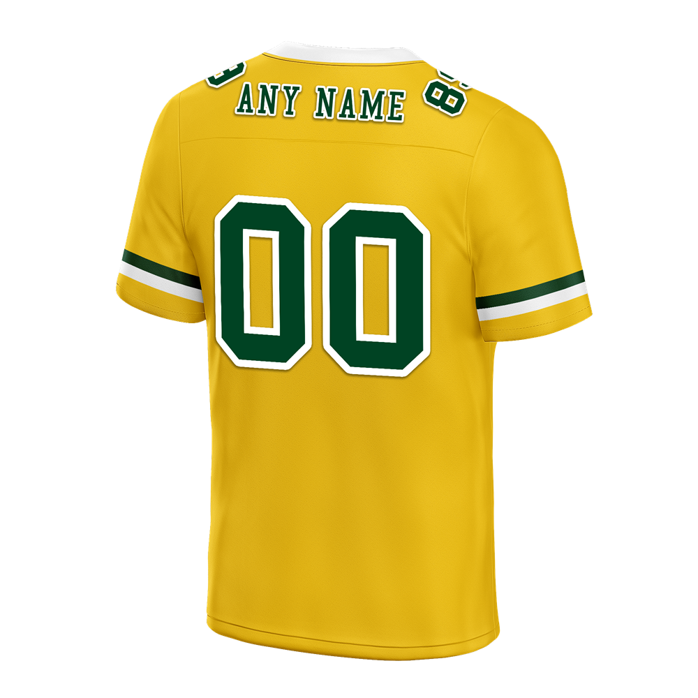 Custom Yellow Classic Style Green Personalized Authentic Football Jersey FBJ02-bc0f007