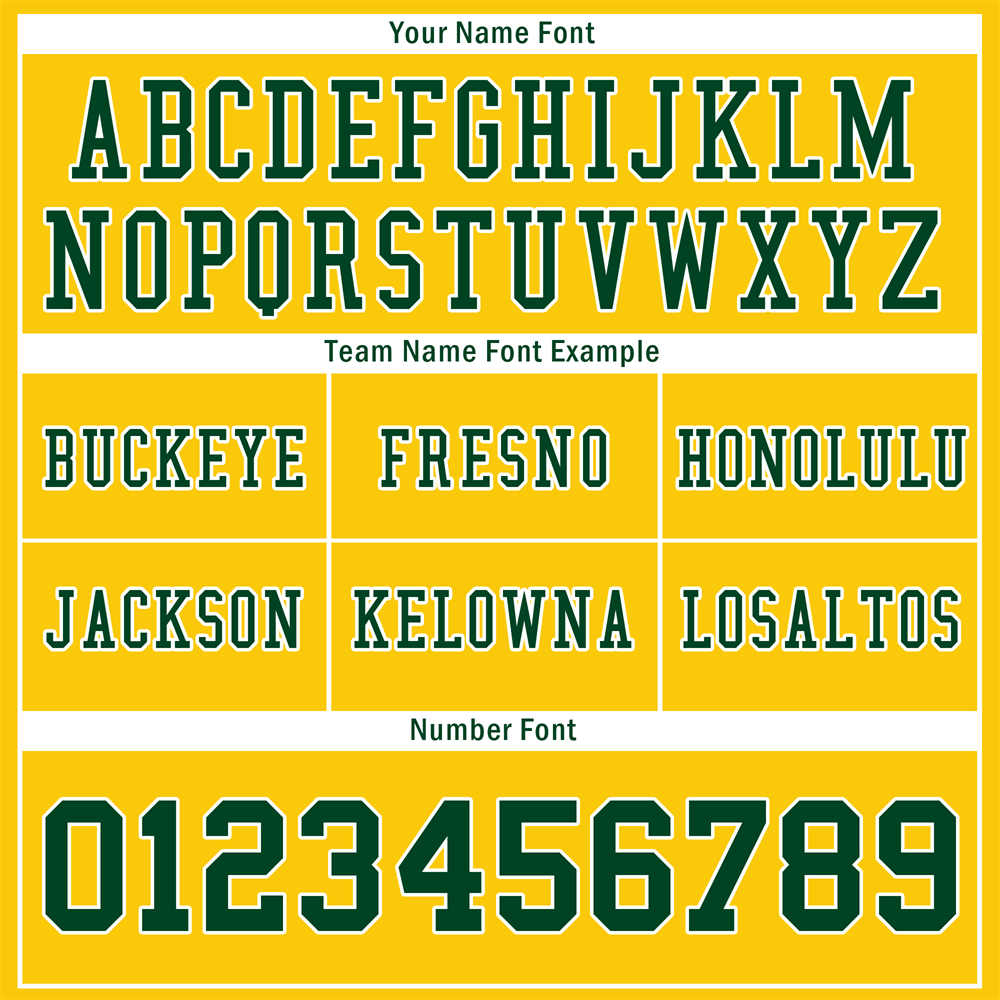 Custom Yellow Classic Style Green Personalized Authentic Football Jersey FBJ02-bc0f007