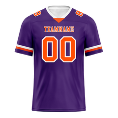 Custom Purple Classic Style Orange Personalized Authentic Football Jersey FBJ02-bc0f008