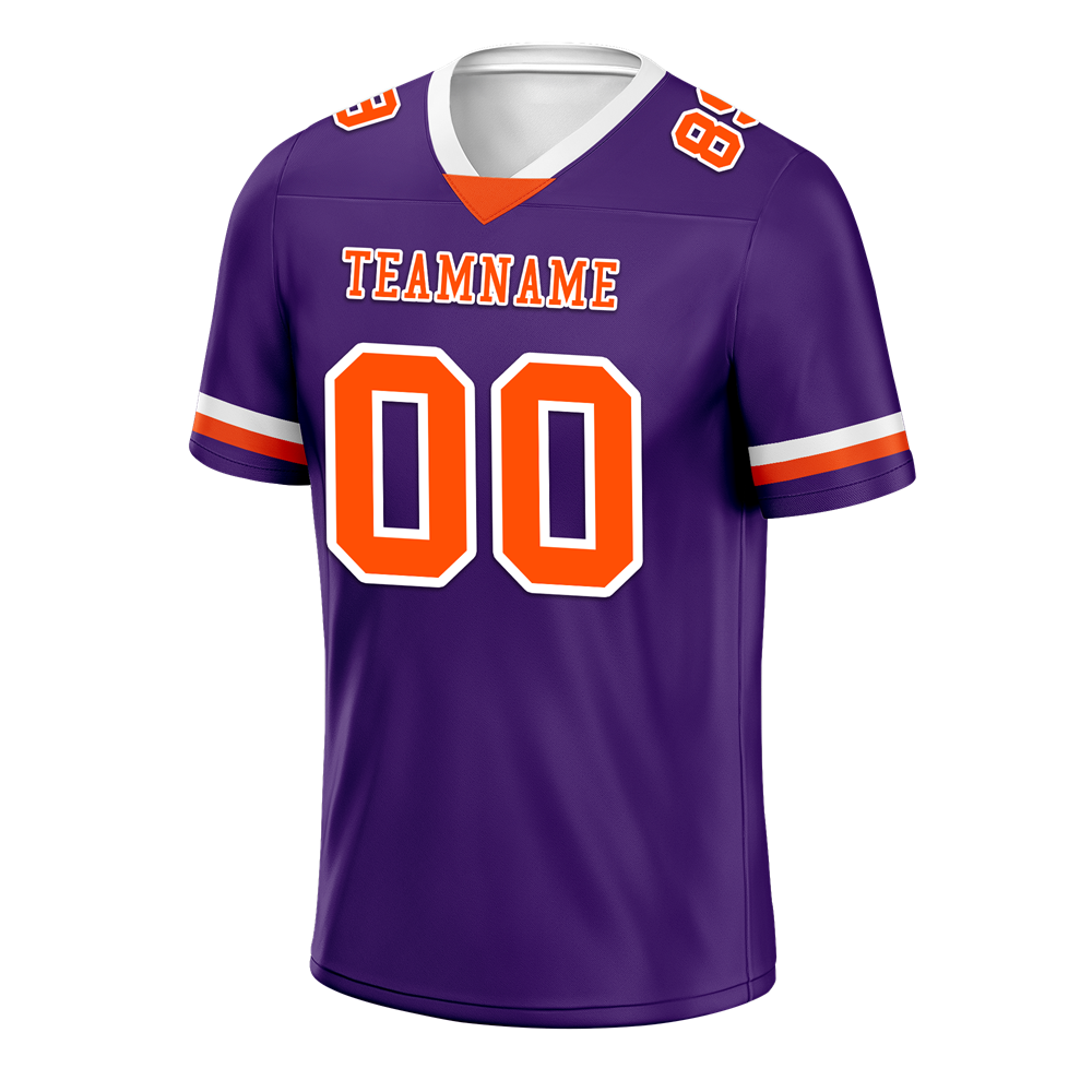 Custom Purple Classic Style Orange Personalized Authentic Football Jersey FBJ02-bc0f008