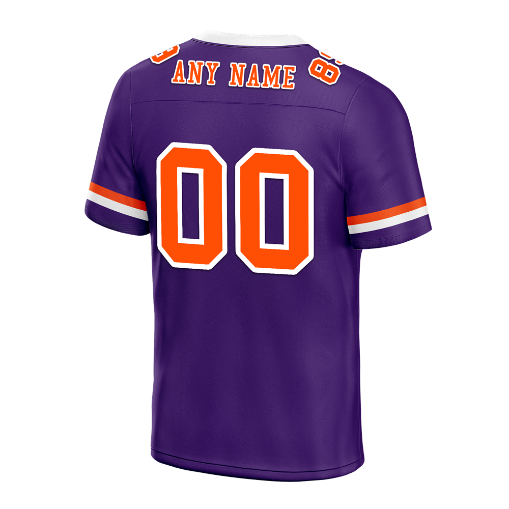 Custom Purple Classic Style Orange Personalized Authentic Football Jersey FBJ02-bc0f008