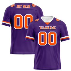 Custom Purple Classic Style Orange Personalized Authentic Football Jersey FBJ02-bc0f008