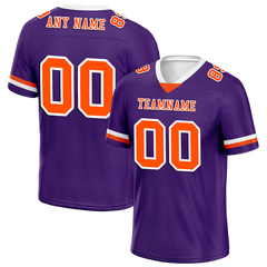 Custom Purple Classic Style Orange Personalized Authentic Football Jersey FBJ02-bc0f008