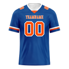 Custom Blue Classic Style Orange Personalized Authentic Football Jersey FBJ02-bc0f009