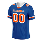 Custom Blue Classic Style Orange Personalized Authentic Football Jersey FBJ02-bc0f009