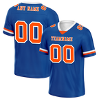Custom Blue Classic Style Orange Personalized Authentic Football Jersey FBJ02-bc0f009