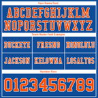 Custom Blue Classic Style Orange Personalized Authentic Football Jersey FBJ02-bc0f009