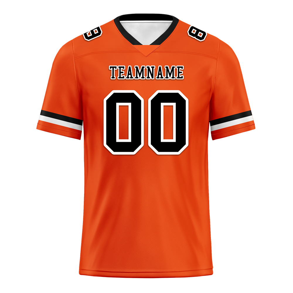 Custom Orange Classic Style Black Personalized Authentic Football Jersey FBJ02-bc0f0a0