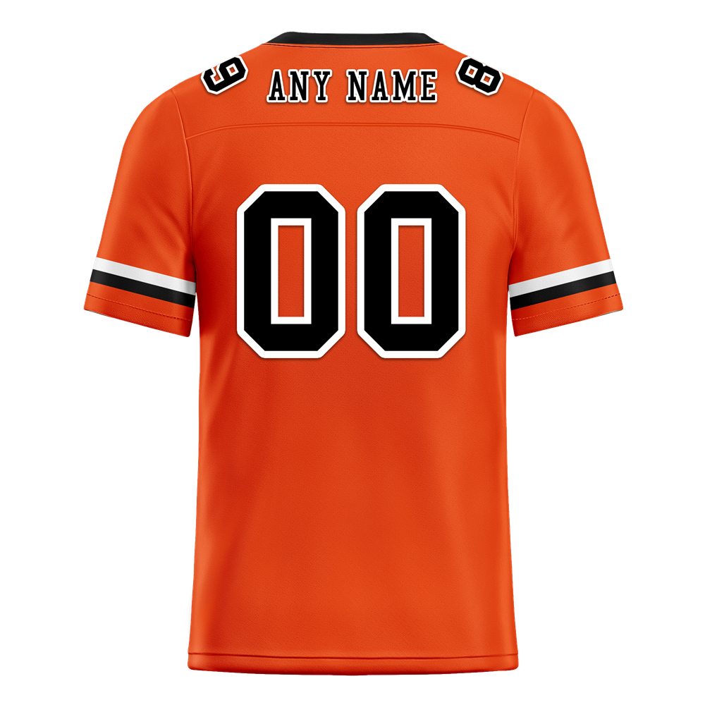 Custom Orange Classic Style Black Personalized Authentic Football Jersey FBJ02-bc0f0a0