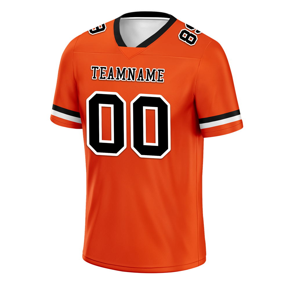 Custom Orange Classic Style Black Personalized Authentic Football Jersey FBJ02-bc0f0a0