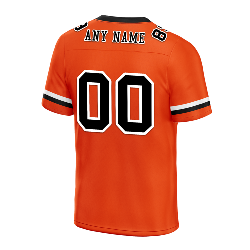 Custom Orange Classic Style Black Personalized Authentic Football Jersey FBJ02-bc0f0a0