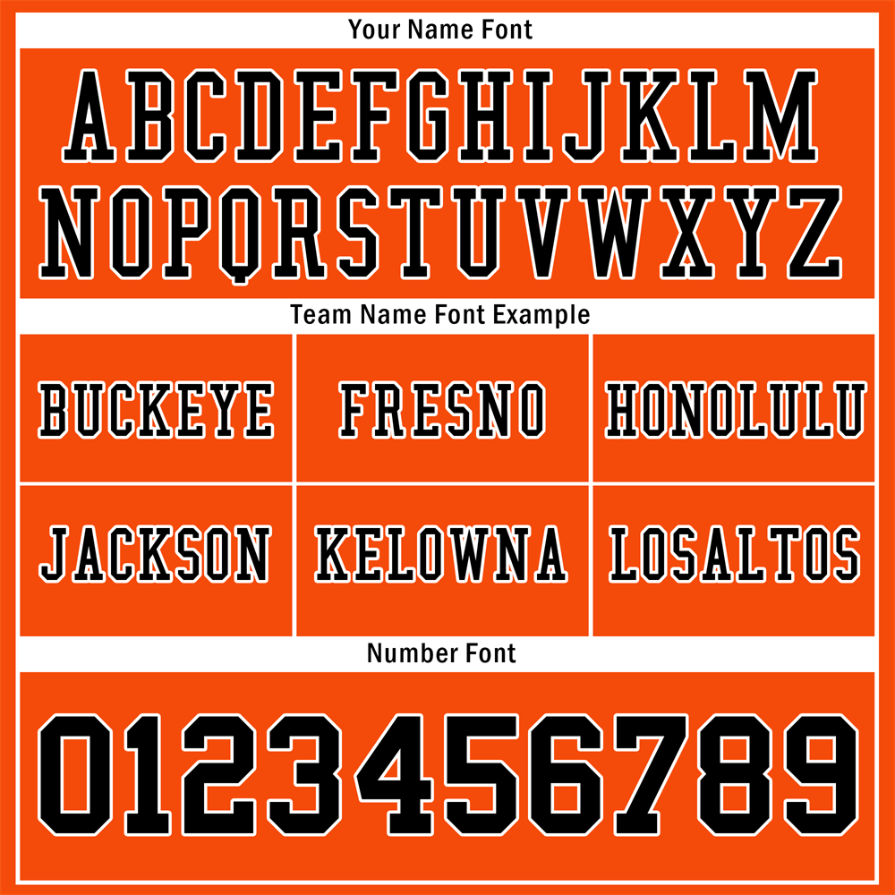 Custom Orange Classic Style Black Personalized Authentic Football Jersey FBJ02-bc0f0a0