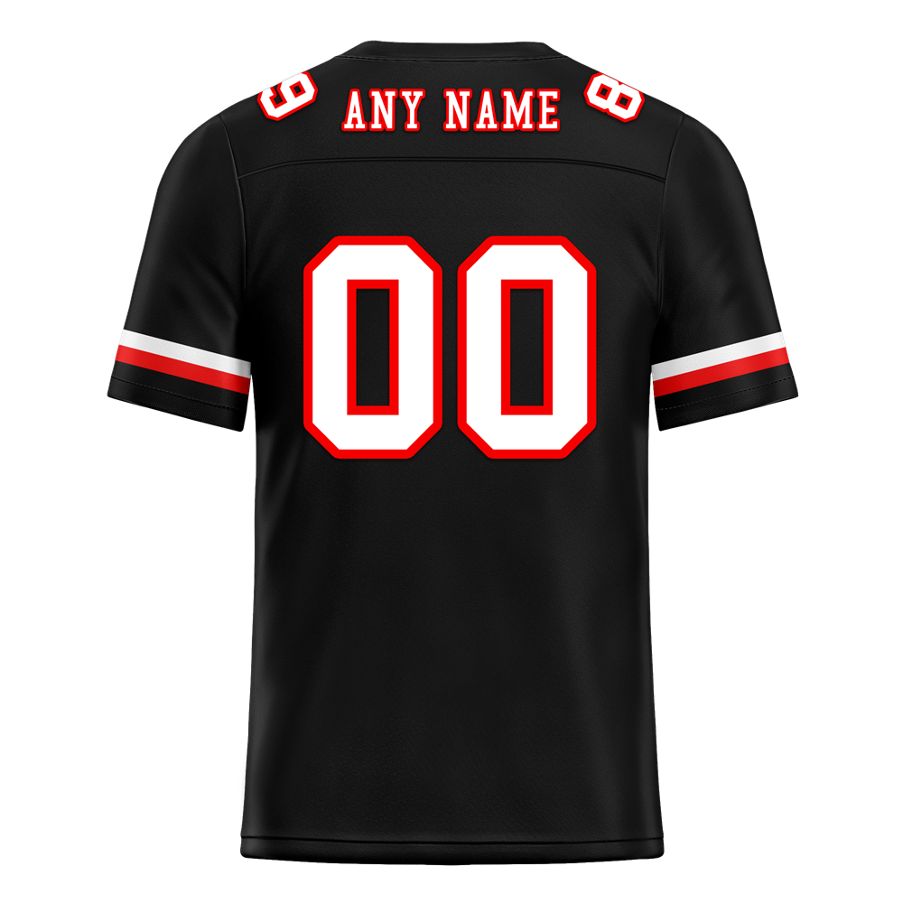Custom Black Classic Style White Personalized Authentic Football Jersey FBJ02-bc0f0aa