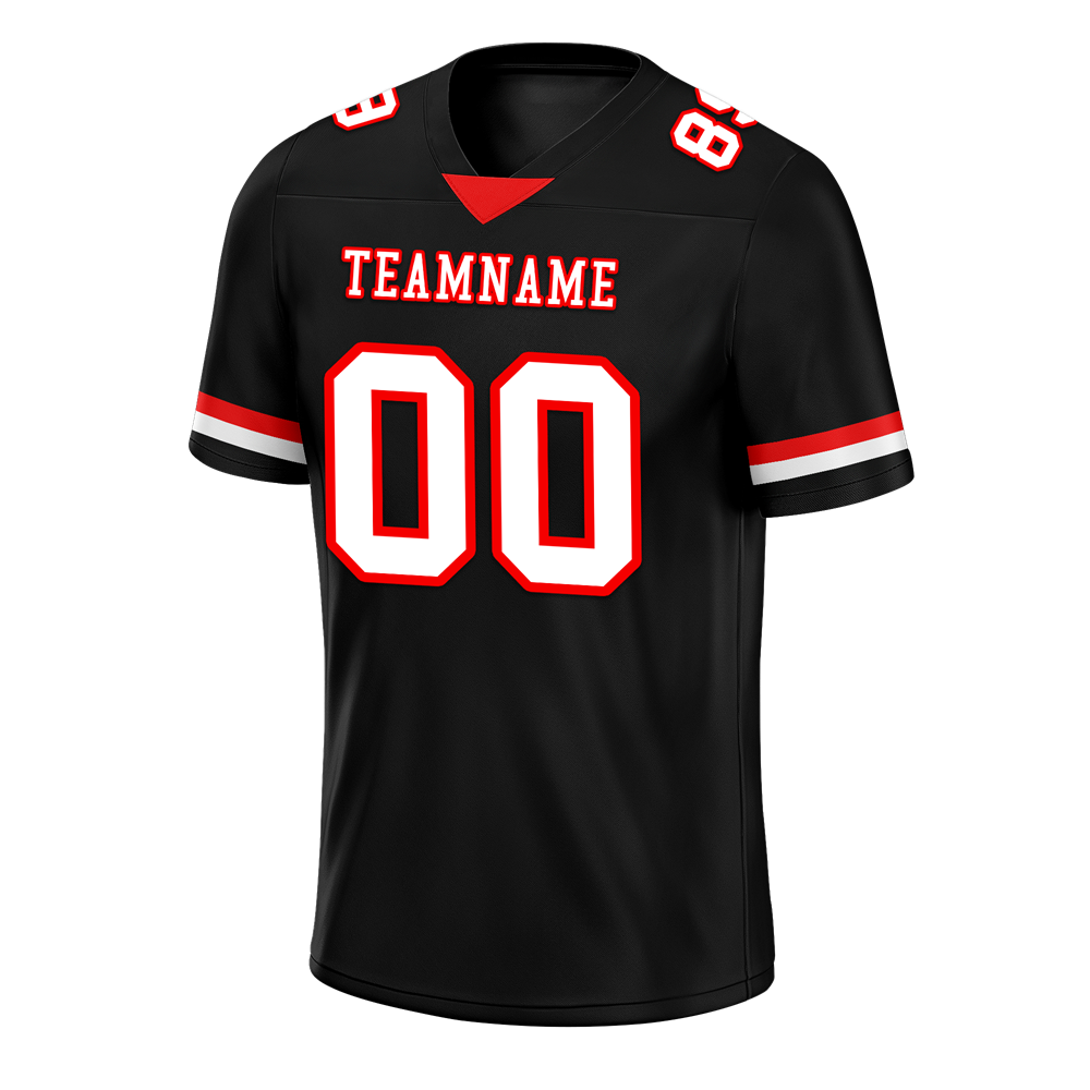 Custom Black Classic Style White Personalized Authentic Football Jersey FBJ02-bc0f0aa