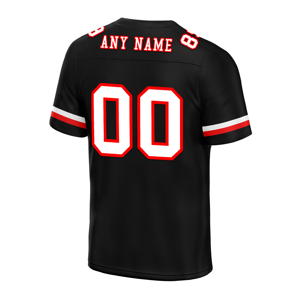 Custom Black Classic Style White Personalized Authentic Football Jersey FBJ02-bc0f0aa
