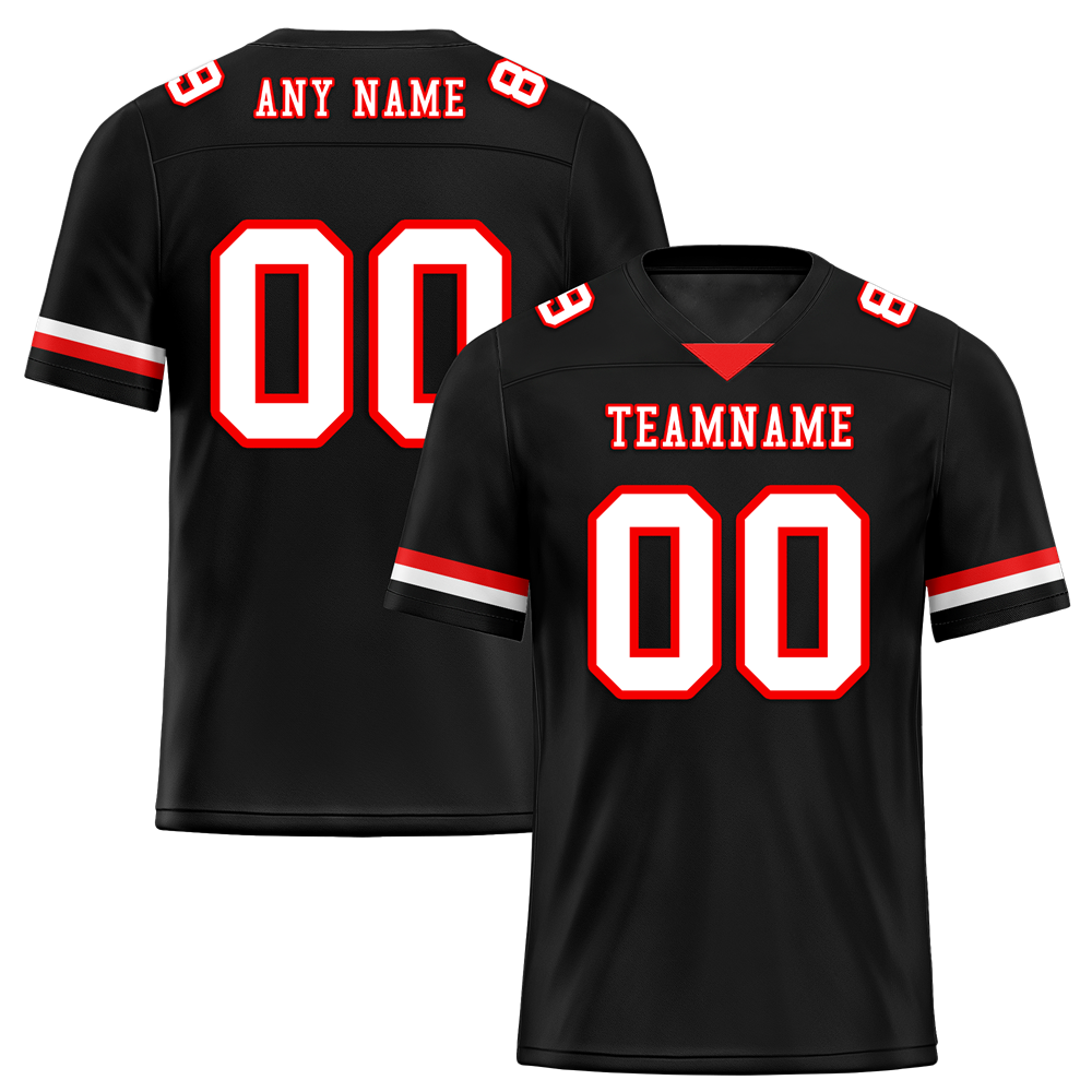 Custom Black Classic Style White Personalized Authentic Football Jersey FBJ02-bc0f0aa