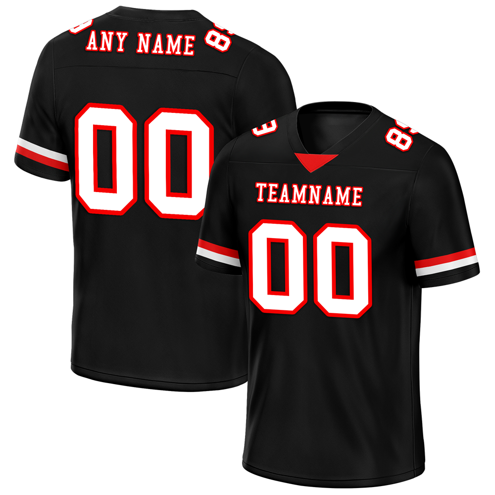 Custom Black Classic Style White Personalized Authentic Football Jersey FBJ02-bc0f0aa