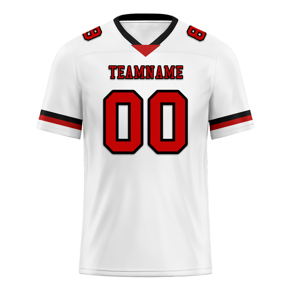 Custom White Classic Style Red Personalized Authentic Football Jersey FBJ02-bc0f0ab