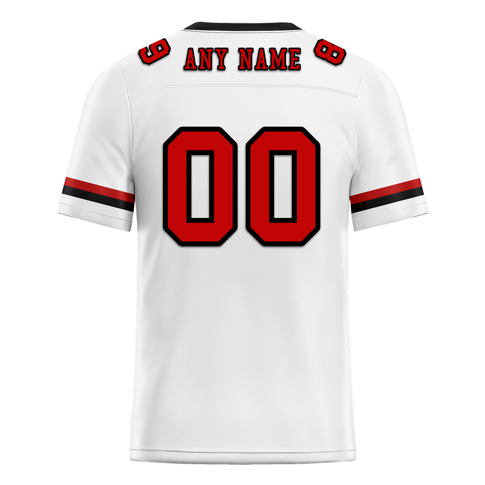 Custom White Classic Style Red Personalized Authentic Football Jersey FBJ02-bc0f0ab