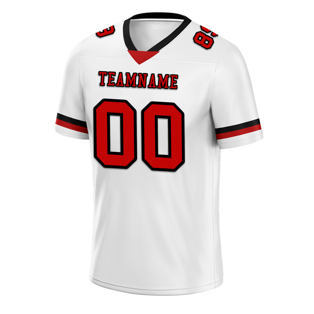 Custom White Classic Style Red Personalized Authentic Football Jersey FBJ02-bc0f0ab