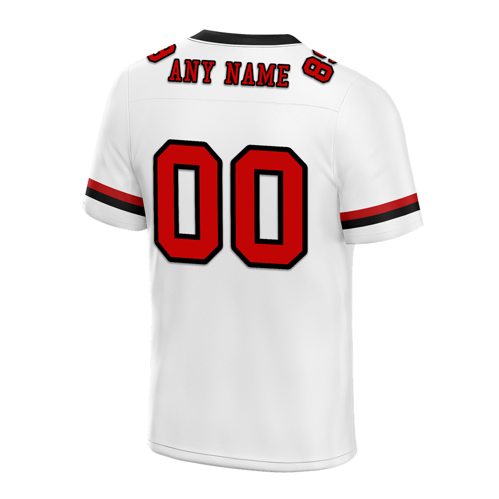 Custom White Classic Style Red Personalized Authentic Football Jersey FBJ02-bc0f0ab