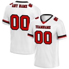 Custom White Classic Style Red Personalized Authentic Football Jersey FBJ02-bc0f0ab