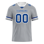Custom Grey Classic Style Blue Personalized Authentic Football Jersey FBJ02-bc0f0ac