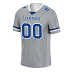 Custom Grey Classic Style Blue Personalized Authentic Football Jersey FBJ02-bc0f0ac