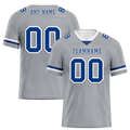 Custom Grey Classic Style Blue Personalized Authentic Football Jersey FBJ02-bc0f0ac