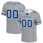 Custom Grey Classic Style Blue Personalized Authentic Football Jersey FBJ02-bc0f0ac