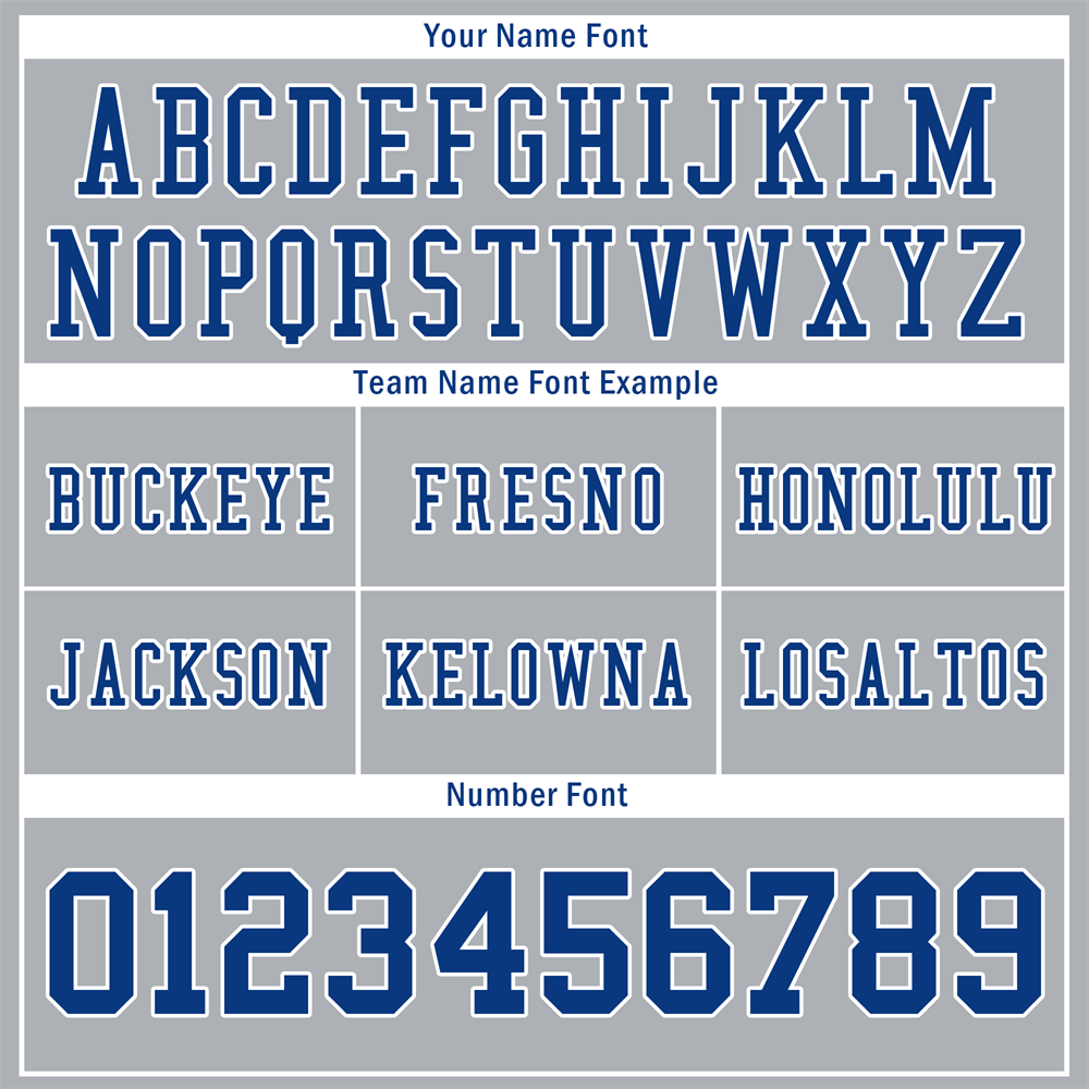 Custom Grey Classic Style Blue Personalized Authentic Football Jersey FBJ02-bc0f0ac