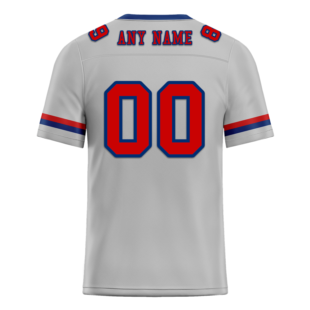 Custom Grey Classic Style Red Personalized Authentic Football Jersey FBJ02-bc0f0ad
